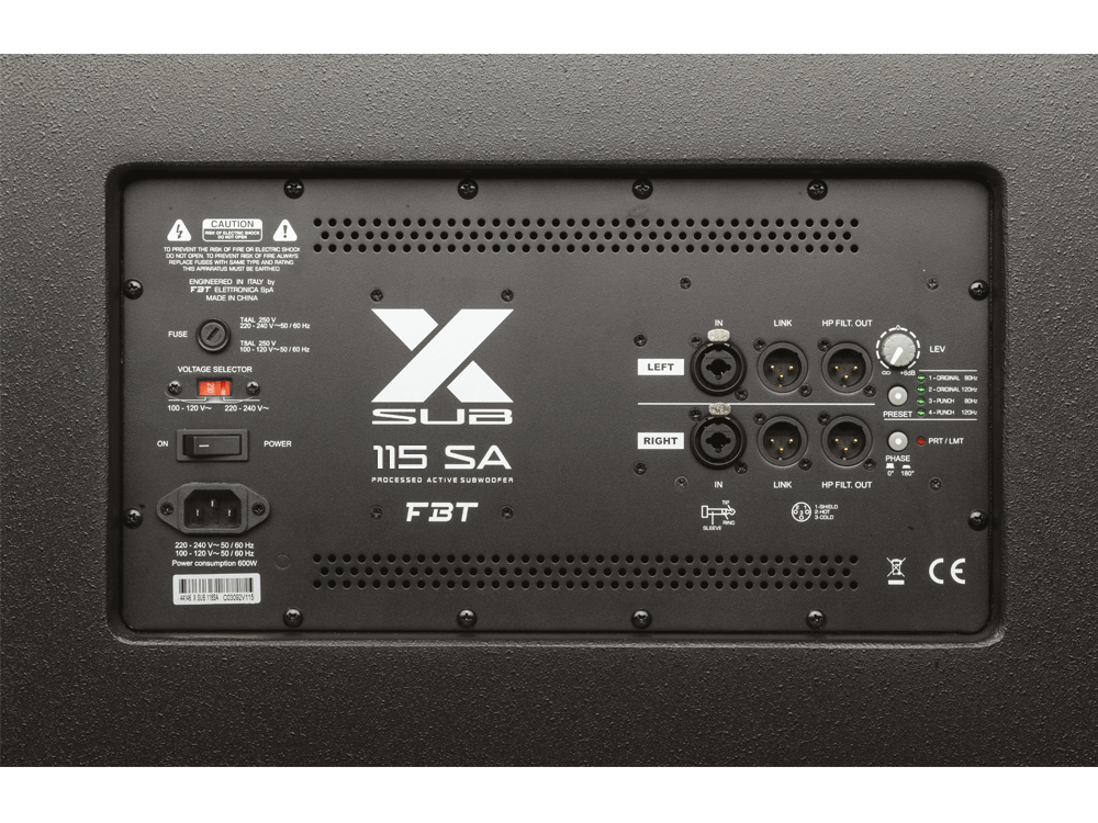 FBT X-Sub 115SA 15" Powered Subwoofer
