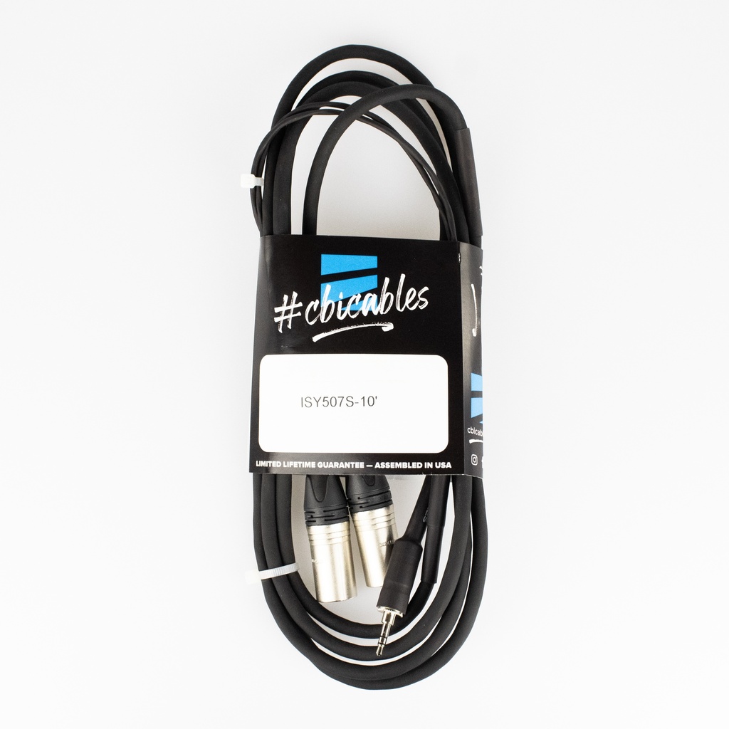 CBI Cables - 2 x MXLR -1/8 Mini Jack 10FT Cable