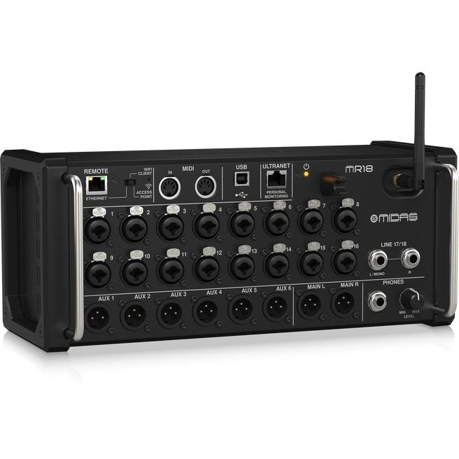 MIDAS MR18-18-Input Digital Mixer for iPad/Android Tablets