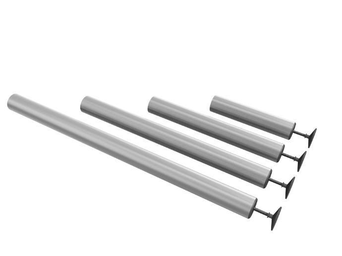 Eurotruss Aluminium Round Deck Leg + Adj. foot, 120cm
