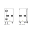 ShowCase - 6 x Drawers case, with 6 wheels, hinged door