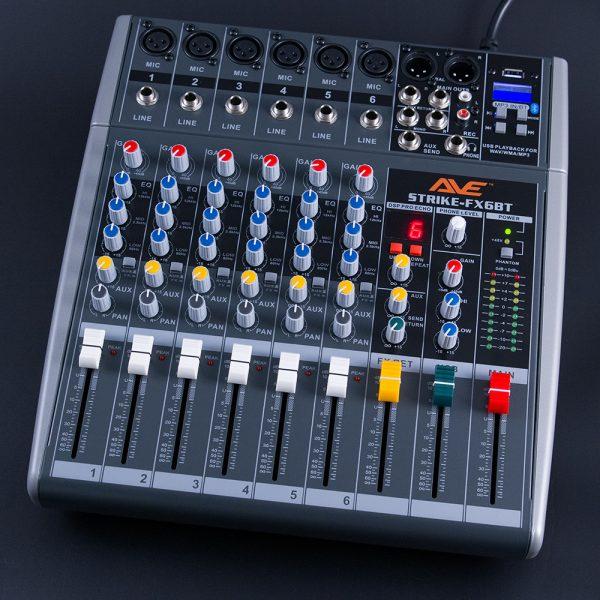 AVE Strike FX6BT - 6 Channel Audio Mixer with BLUETOOTH