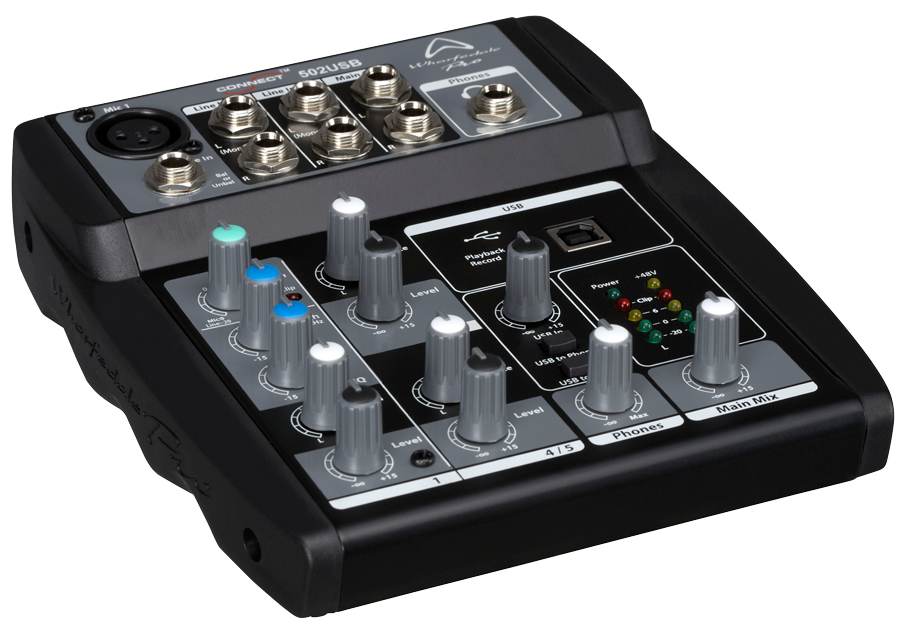 Wharfedale 1 XLR 2 Stereo Ch Mini Mixer w/USB