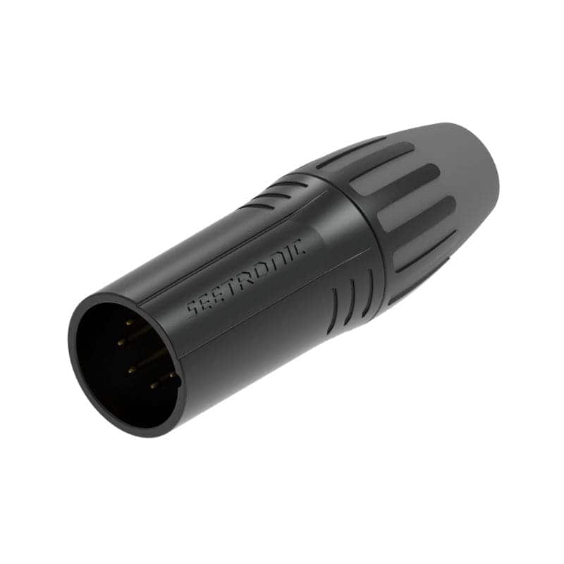 Seetronic XLR 5-Pin Male Cable Plug Black Gold