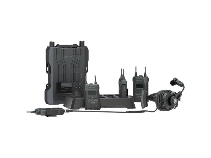 Hollyland Solidcom M1 Pro Full-Duplex Wireless Intercom System with 4 Beltpacks & Single-Ear Headsets (1.9 GHz)