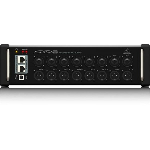 [BEHRINGERSD8] Behringer I/O Stage Box with 8 Remote-Controllable MIDAS Preamps, 8 Outputs, AES50 Networking and ULTRANET Personal Monitoring Hub