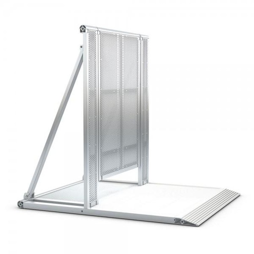 [EB-LT CWB-DC] Eurotruss Crowd Barrier, silver, Barrier Gate and cable slot