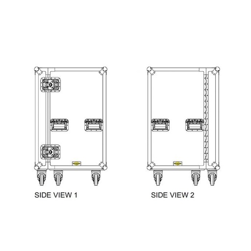 [SC-6DRCASE] ShowCase - 6 x Drawers case, with 6 wheels, hinged door