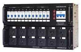 [TLDIS-DBPAN-AB] Theatrelight - DB-Panel, 12 x 10amp MCBs, Socket 3pin NZ/AUS. 6U high, back box, for rack or wall mounting, mains terminals internally fitted