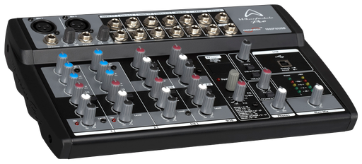 [WHA-CONNECT-1002FX-USB] Wharfedale 2XLR  4 Stereo Ch Mini Mixer w/RCA 7 FX