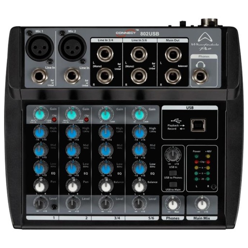 [WHA-CONNECT-802USB] Wharfedale Pro - CONNECT 802USB Mixer With USB Interfacing