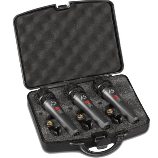 [WHA-DM-5.0S-PACK] Wharfedale Pro - DM5.0s 3-Pack Microphone Set