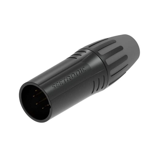 [SCMM5-BG] Seetronic XLR 5-Pin Male Cable Plug Black Gold